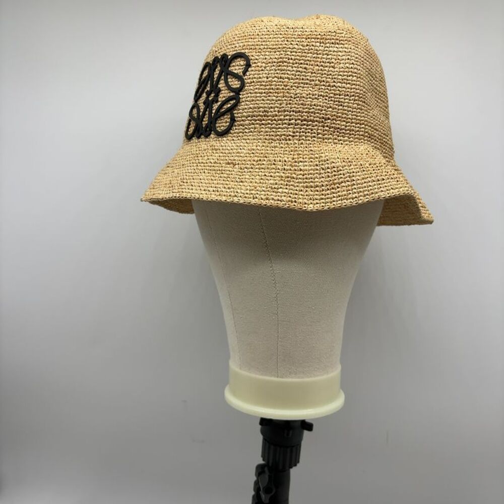 Loewe Light Brown Straw Boater Hat - Picture 2 of 4